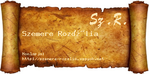 Szemere Rozália névjegykártya