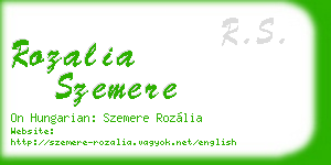rozalia szemere business card